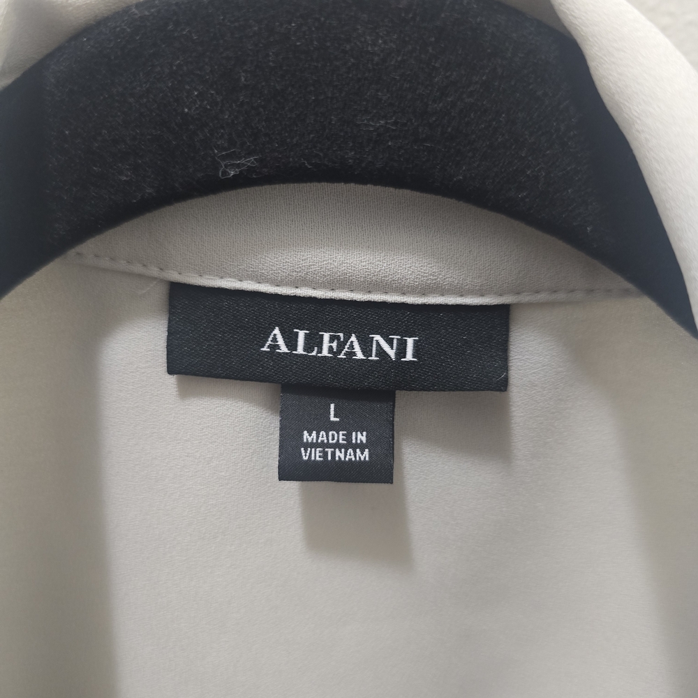 Alfani Cream Utility Button-Down Blouse - Picture 3 of 9